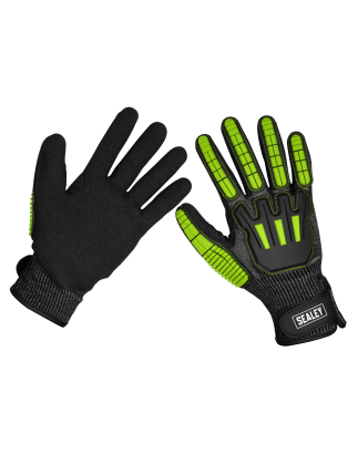 Cut & Impact Resistant Gloves, Large - Pair