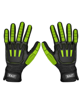 Cut & Impact Resistant Gloves, Large - Pair