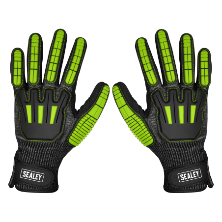 Cut & Impact Resistant Gloves, Large - Pair