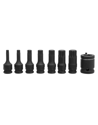 Impact Spline Socket Bit Set 8pc 3/8"Sq Drive