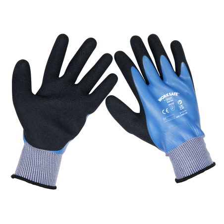 Worksafe® Waterproof Latex Gloves, Large - Pair