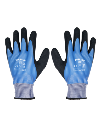 Gants en latex imperméables Worksafe®, grands - boîte de 120 paires