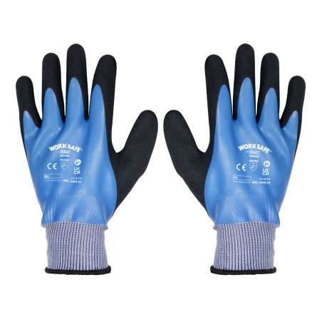 Gants en latex imperméables Worksafe®, grands - boîte de 120 paires