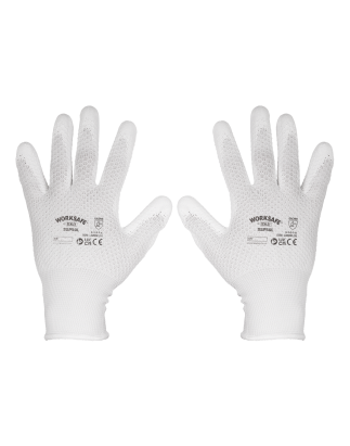 Worksafe® White Precision Grip Gloves, Large - Pair