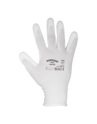 Worksafe® White Precision Grip Gloves, Large - Pair