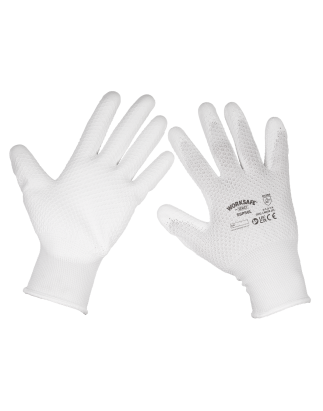 Worksafe® White Precision Grip Gloves, Large - Pair