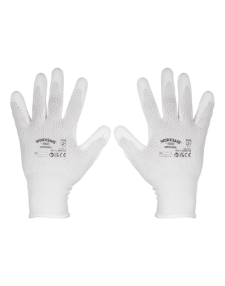 Worksafe® White Precision Grip Gloves, X-Large- Pair