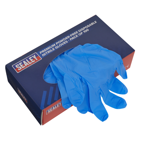 Premium Powder-Free Disposable Nitrile Gloves,  Extra-Large - Pack of 100