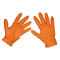 Diamond Grip Extra-Thick Nitrile Powder-Free Gloves, Orange, Large - Pack of 50