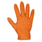 Gants en nitrile très épais Diamond Grip, non poudrés, orange, grand - paquet de 50