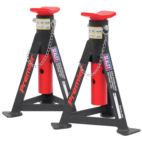 Trolley Jack 3 Tonne & Axle Stands (Pair) 3 Tonne per Stand Combo