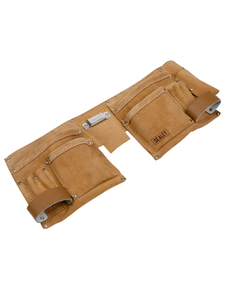 Double Pouch Leather Tool Belt