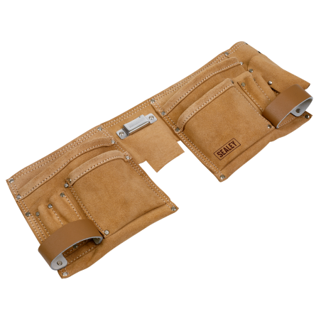 Double Pouch Leather Tool Belt