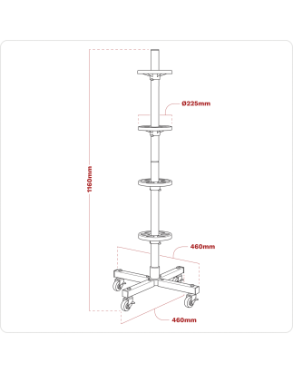 Wheel Storage Trolley 100kg Capacity