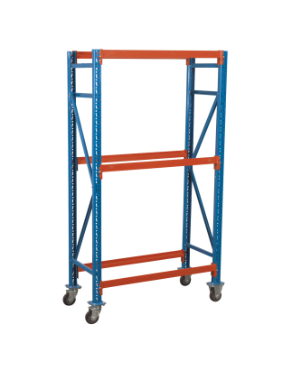 2-Level Mobile Tyre Rack 200kg Capacity Per Level