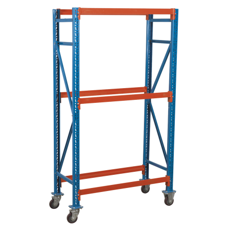 2-Level Mobile Tyre Rack 200kg Capacity Per Level