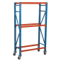 2-Level Mobile Tyre Rack 200kg Capacity Per Level