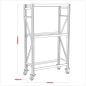 2-Level Mobile Tyre Rack 200kg Capacity Per Level