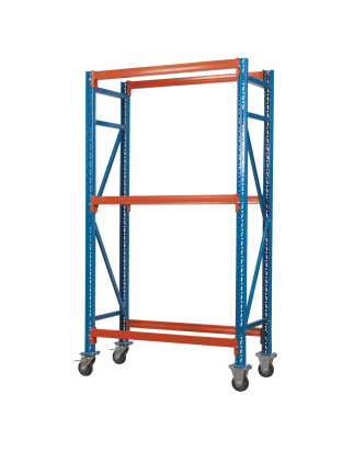 2-Level Mobile Tyre Rack 200kg Capacity Per Level