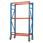 2-Level Mobile Tyre Rack 200kg Capacity Per Level