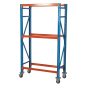 2-Level Mobile Tyre Rack 200kg Capacity Per Level