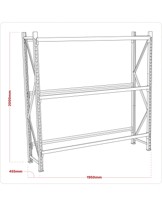 Support à pneus à 2 niveaux, capacité de 200 kg par niveau