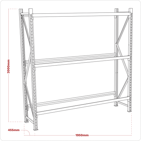 2-Level Tyre Rack 200kg Capacity Per Level