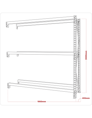 Extension de rack à pneus à deux niveaux, capacité de 200 kg par niveau