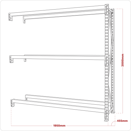 Extension de rack à pneus à deux niveaux, capacité de 200 kg par niveau