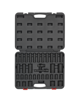 Impact Socket Set 34pc 1/2"Sq Drive Metric