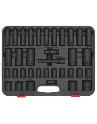 Impact Socket Set 34pc 1/2"Sq Drive Metric