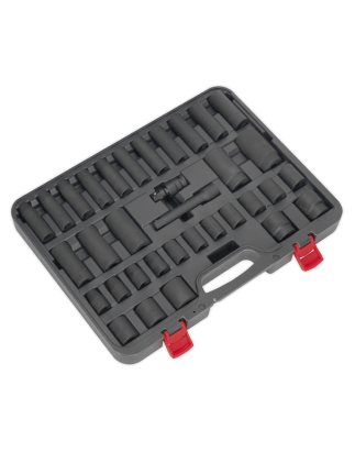 Impact Socket Set 34pc 1/2"Sq Drive Metric