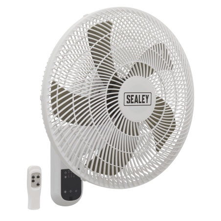 3-Speed Wall Fan with Remote Control 18" 230V