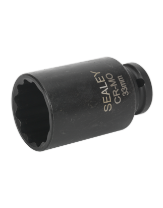 Impact Socket 33mm Bi-Hex Deep 1/2"Sq Drive