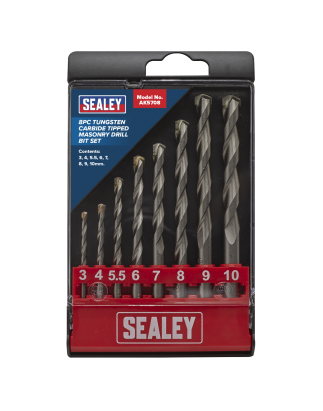 Tungsten Carbide Tipped Masonry Drill Bit Set 8pc