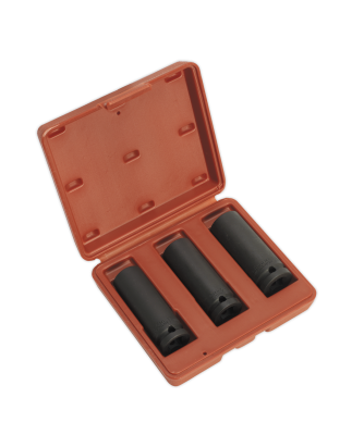 Impact Socket Set 3pc Deep 1/2"Sq Drive