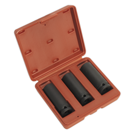 Impact Socket Set 3pc Deep 1/2"Sq Drive