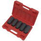 Impact Hub Nut Socket Set 5pc 1/2"Sq Drive