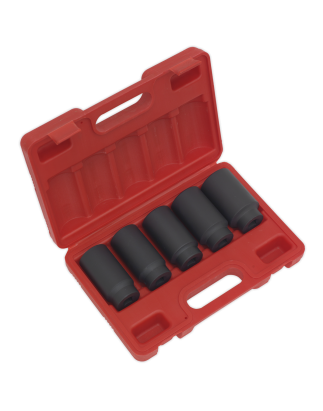 Impact Hub Nut Socket Set 5pc 1/2"Sq Drive