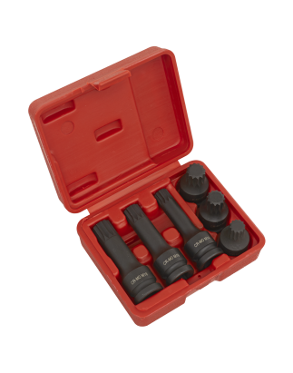 Impact Spline Socket Bit Set 6pc 1/2"Sq Drive