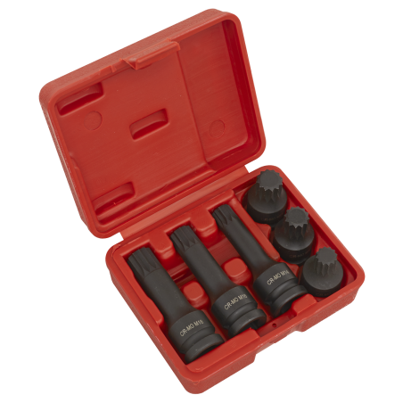 Impact Spline Socket Bit Set 6pc 1/2"Sq Drive