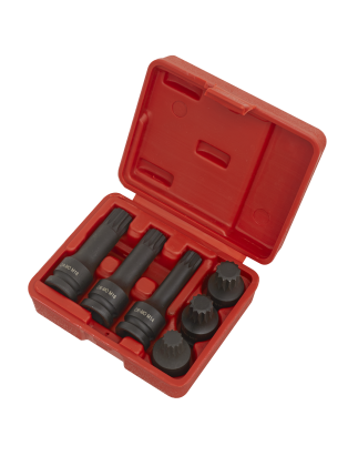 Impact Spline Socket Bit Set 6pc 1/2"Sq Drive