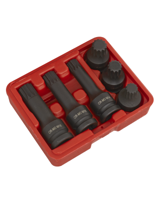 Impact Spline Socket Bit Set 6pc 1/2"Sq Drive