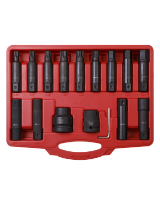 Impact Hex, TRX-Star* & TRX-Star* Female Socket Bit Set 16pc 3/4" & 1"Sq Drive