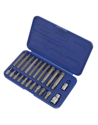 Ribe Bit Set 22pc 3/8" & 1/2"Sq Drive