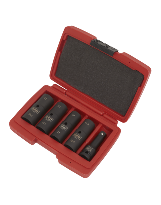 Impact Socket Set 1/2"Sq Drive 77mm Double Ended 18.5 x 22.5mm - 5pc