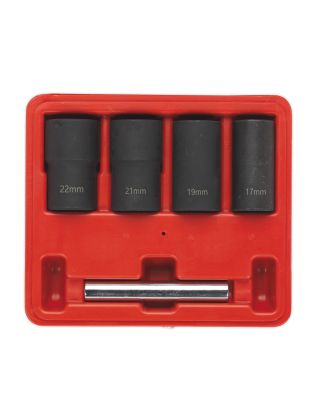 Locking Wheel Nut Removal Set 5pc 1/2"Sq Drive