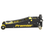 Premier Low Profile Trolley Jack with Rocket Lift 3 Tonne - Yellow