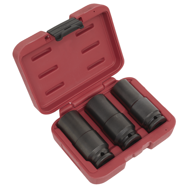 Deep Weighted Impact Socket Set 1/2"Sq Drive 3pc