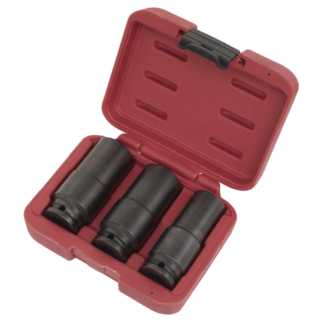 Deep Weighted Impact Socket Set 1/2"Sq Drive 3pc